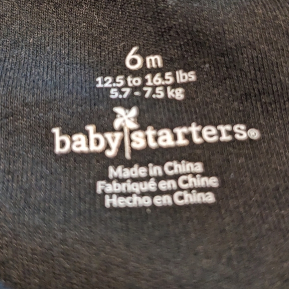 BABY STARTERS My Mom is My Stylist Black Bodysuit Pink Glitter Baby 3-6 months - Picture 4 of 4